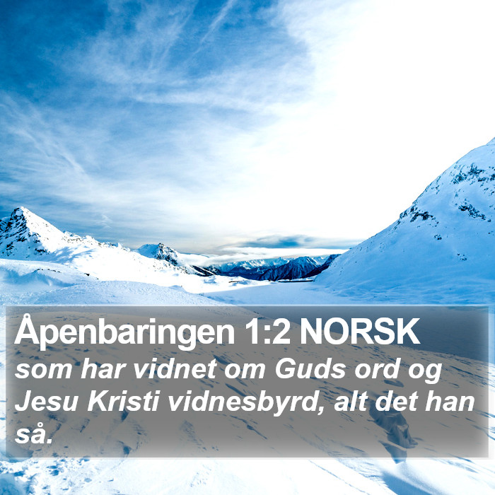 Åpenbaringen 1:2 NORSK Bible Study