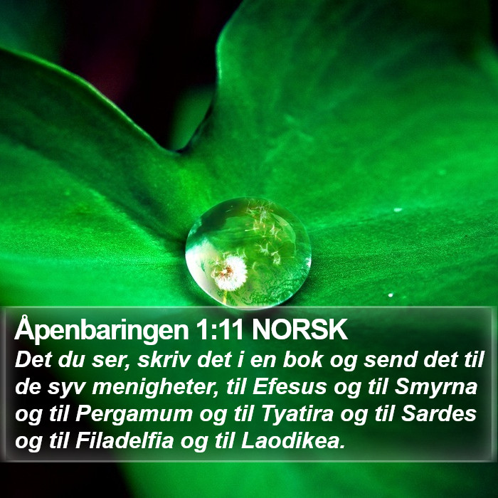 Åpenbaringen 1:11 NORSK Bible Study