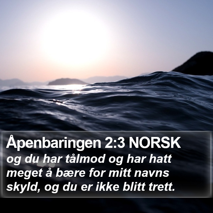 Åpenbaringen 2:3 NORSK Bible Study