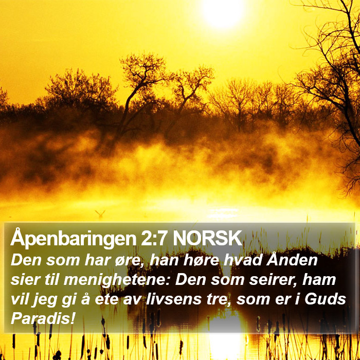 Åpenbaringen 2:7 NORSK Bible Study