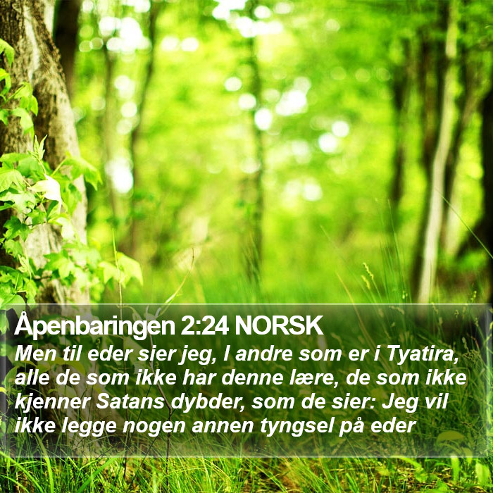 Åpenbaringen 2:24 NORSK Bible Study