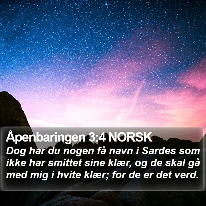 Åpenbaringen 3:4 NORSK Bible Study