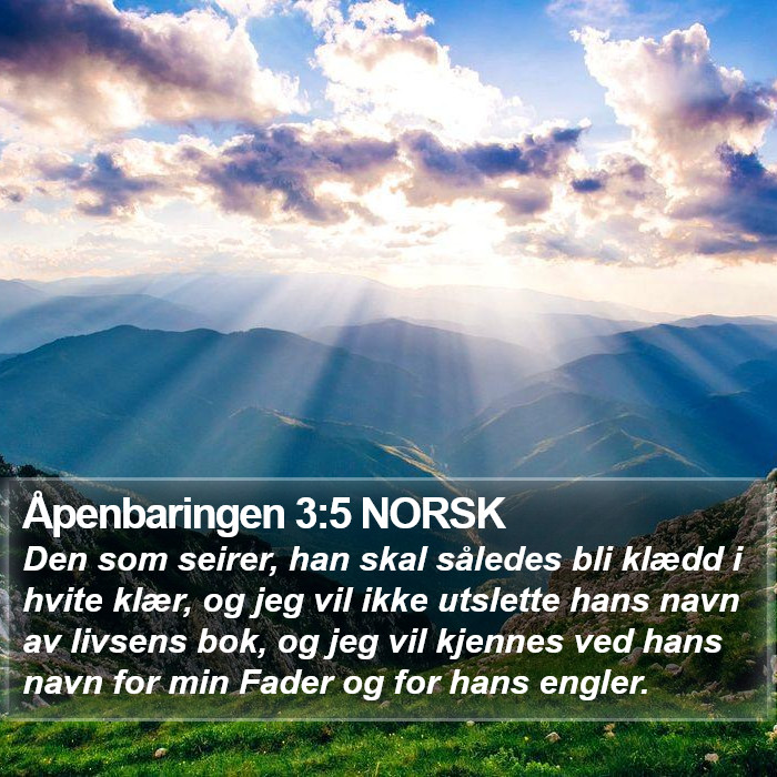 Åpenbaringen 3:5 NORSK Bible Study