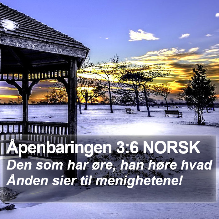 Åpenbaringen 3:6 NORSK Bible Study