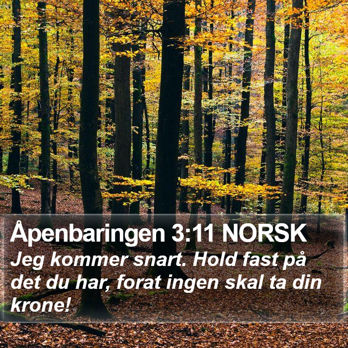 Åpenbaringen 3:11 NORSK Bible Study