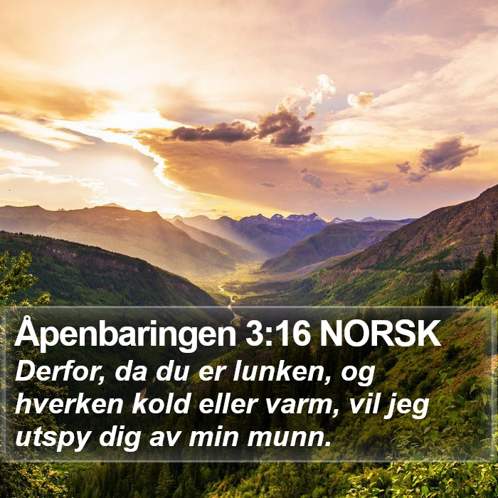 Åpenbaringen 3:16 NORSK Bible Study