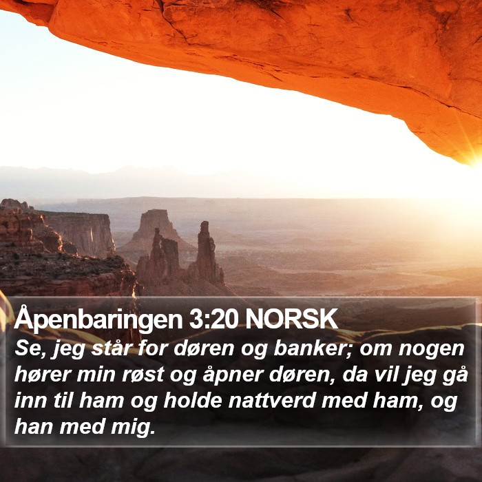 Åpenbaringen 3:20 NORSK Bible Study