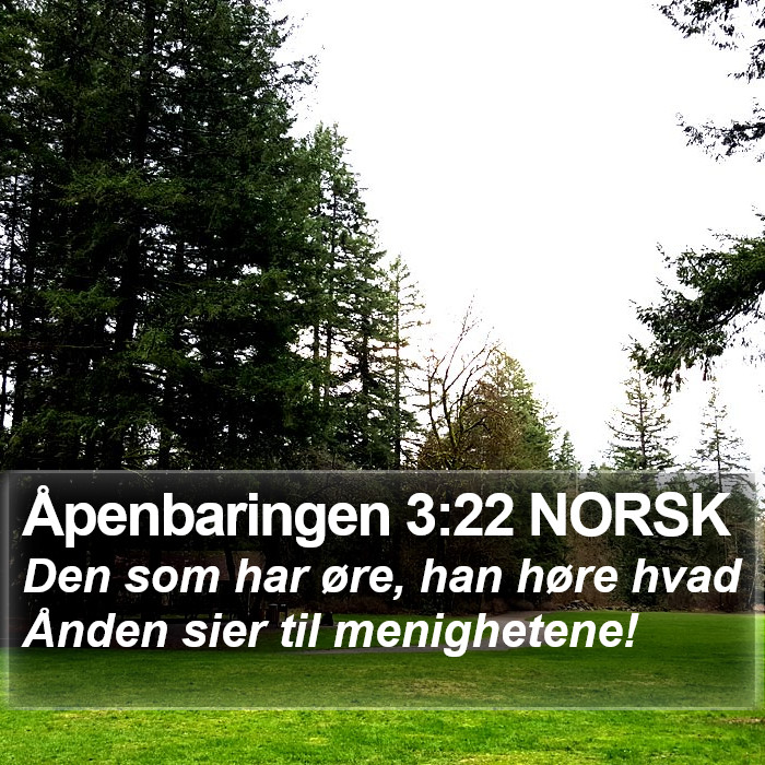 Åpenbaringen 3:22 NORSK Bible Study