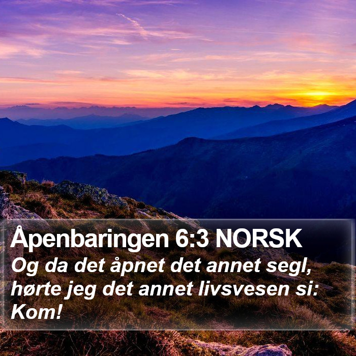 Åpenbaringen 6:3 NORSK Bible Study