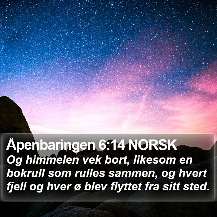 Åpenbaringen 6:14 NORSK Bible Study