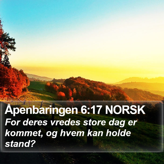 Åpenbaringen 6:17 NORSK Bible Study