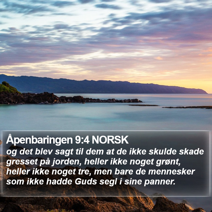 Åpenbaringen 9:4 NORSK Bible Study