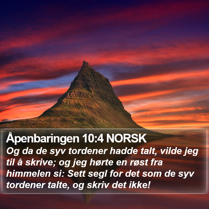 Åpenbaringen 10:4 NORSK Bible Study