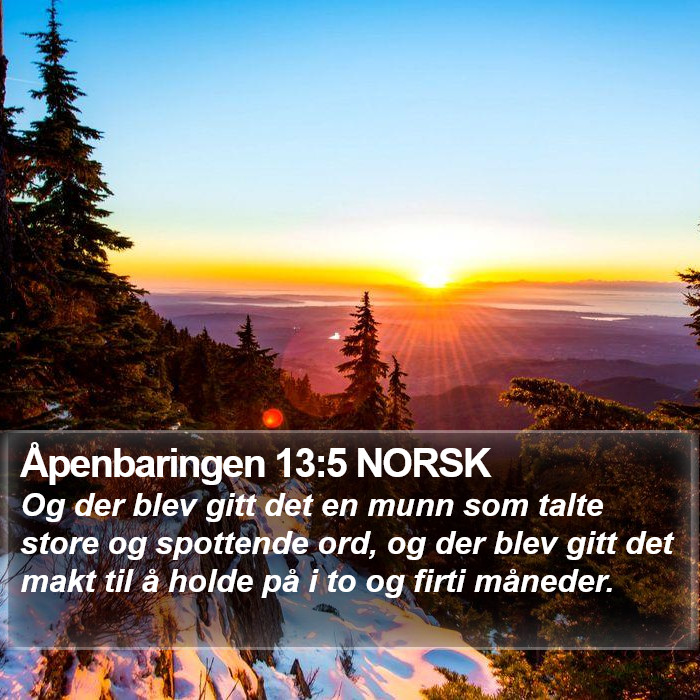 Åpenbaringen 13:5 NORSK Bible Study
