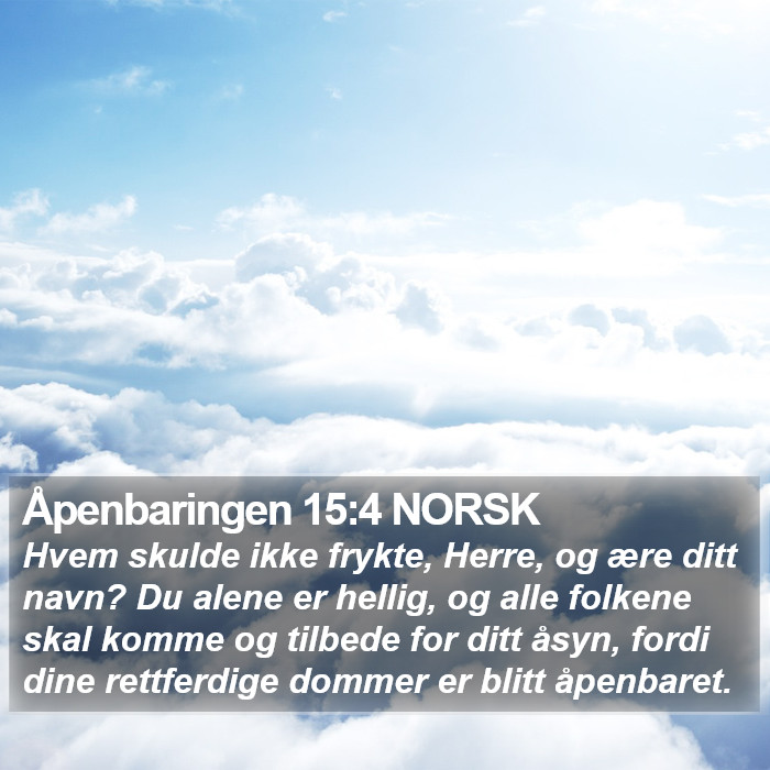 Åpenbaringen 15:4 NORSK Bible Study