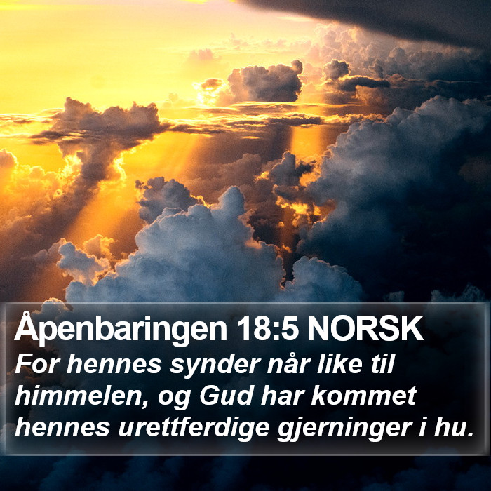 Åpenbaringen 18:5 NORSK Bible Study