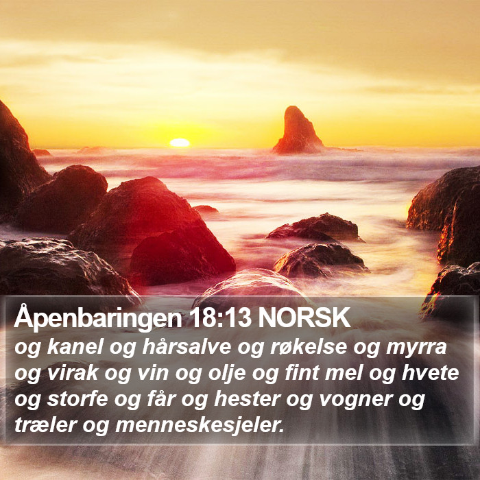 Åpenbaringen 18:13 NORSK Bible Study