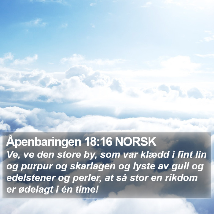 Åpenbaringen 18:16 NORSK Bible Study