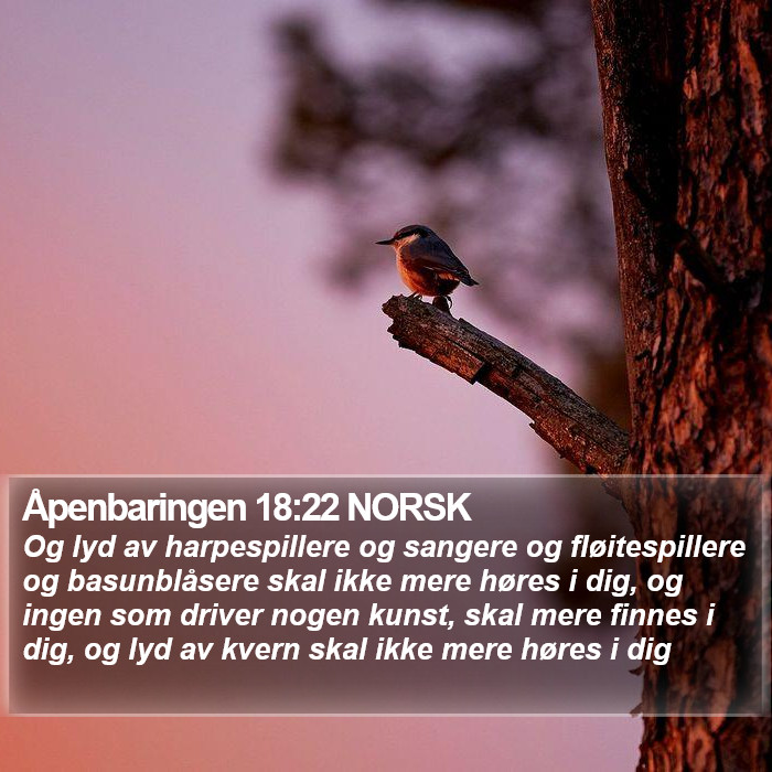 Åpenbaringen 18:22 NORSK Bible Study