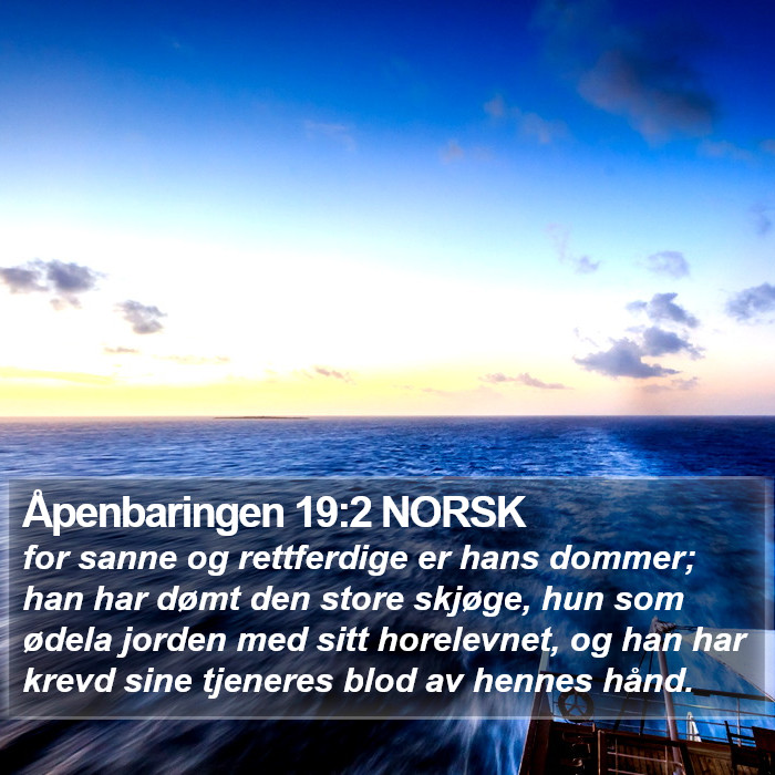 Åpenbaringen 19:2 NORSK Bible Study