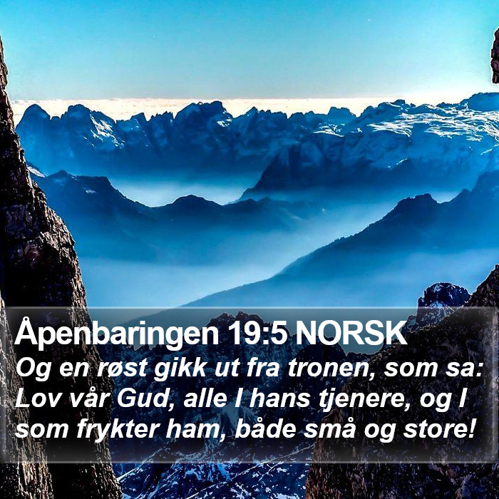Åpenbaringen 19:5 NORSK Bible Study