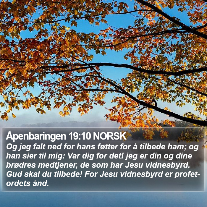 Åpenbaringen 19:10 NORSK Bible Study