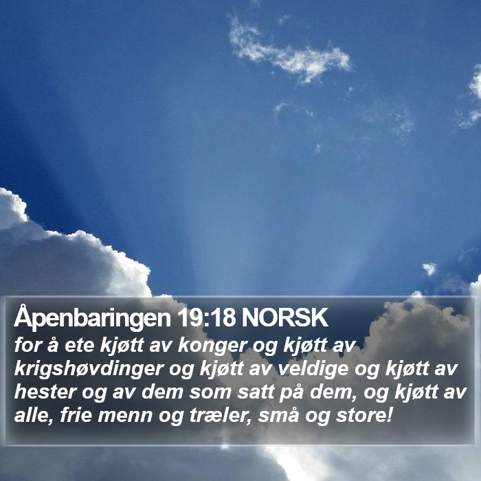 Åpenbaringen 19:18 NORSK Bible Study
