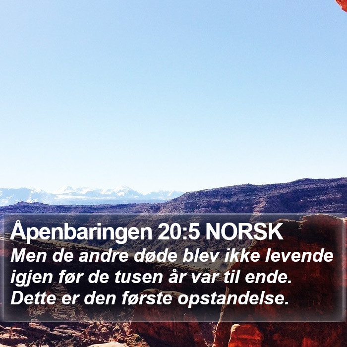 Åpenbaringen 20:5 NORSK Bible Study