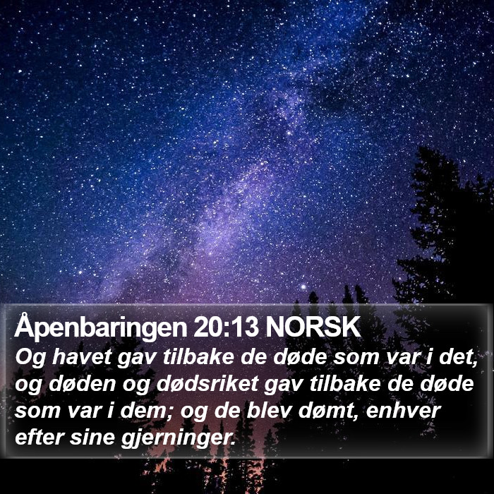 Åpenbaringen 20:13 NORSK Bible Study