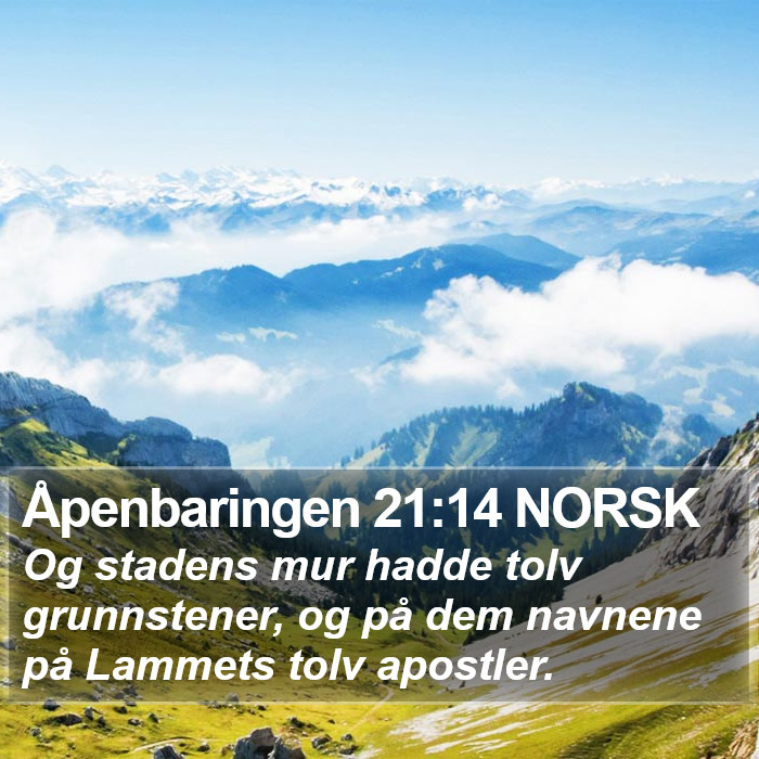 Åpenbaringen 21:14 NORSK Bible Study