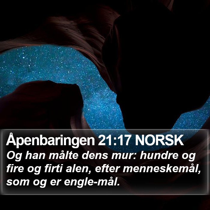 Åpenbaringen 21:17 NORSK Bible Study