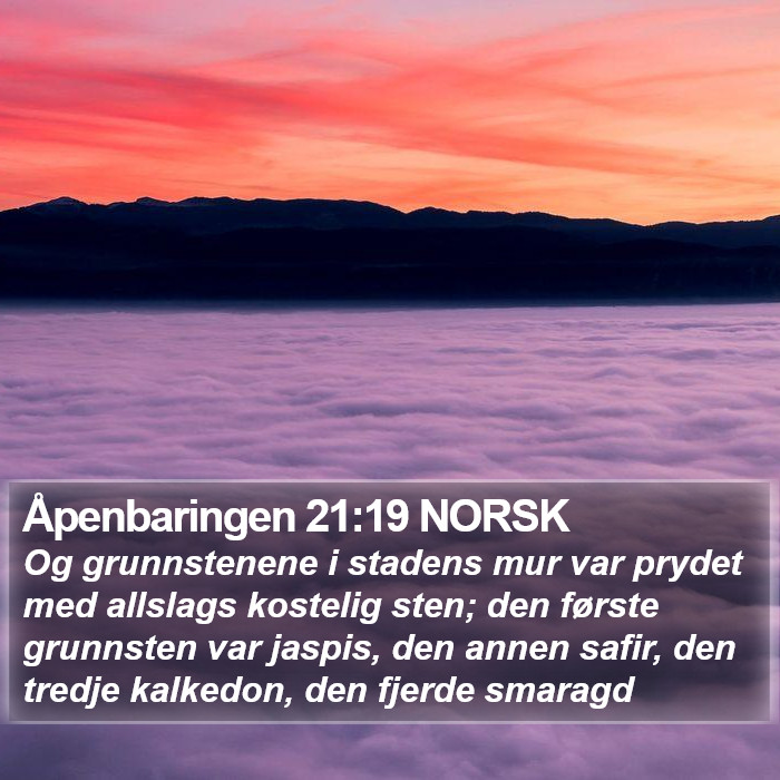 Åpenbaringen 21:19 NORSK Bible Study