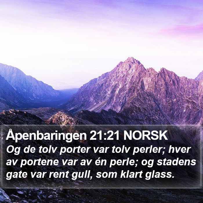 Åpenbaringen 21:21 NORSK Bible Study