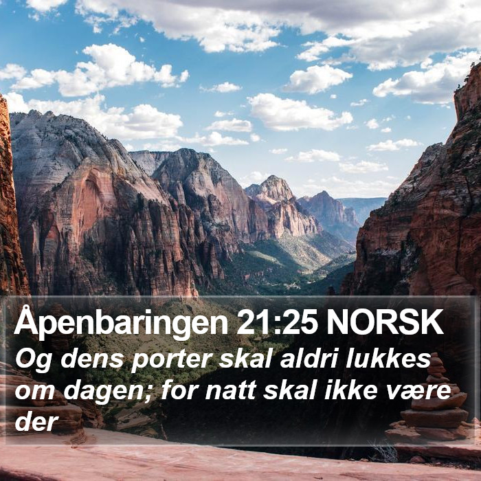 Åpenbaringen 21:25 NORSK Bible Study