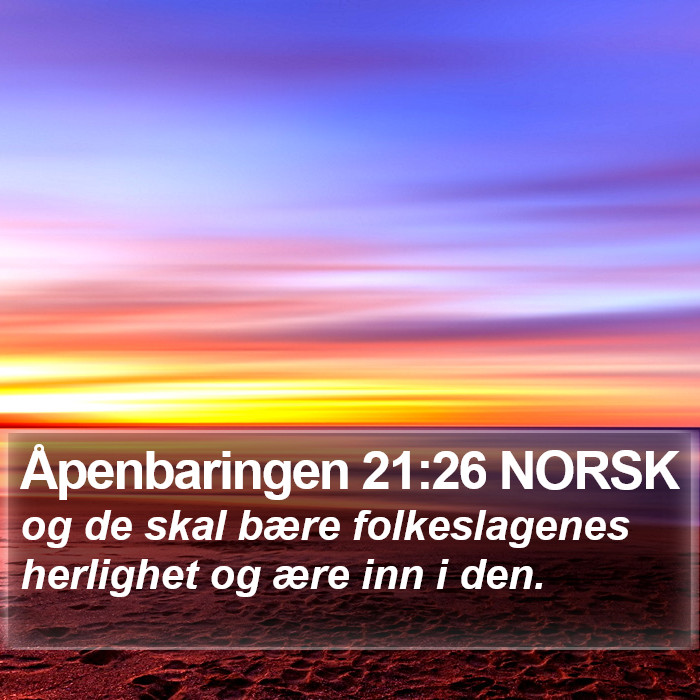 Åpenbaringen 21:26 NORSK Bible Study